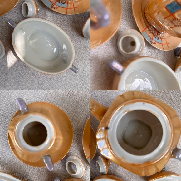 Vintage Made in Japan Lusterware Single Service Tea Set - Picture 14 of 14